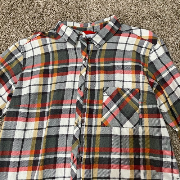 COLUMBIA - PLAID FLANNEL TOP - L - Picture 2 of 4